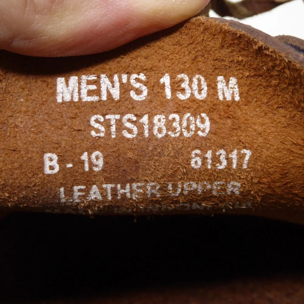 Sperry Mens 2-Eye Authentic Original Boat Shoes Brown Leather STS18309 Size 13M